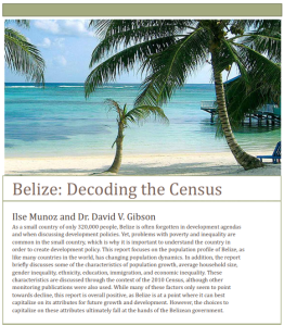 Belize - Decoding the Census - Cover